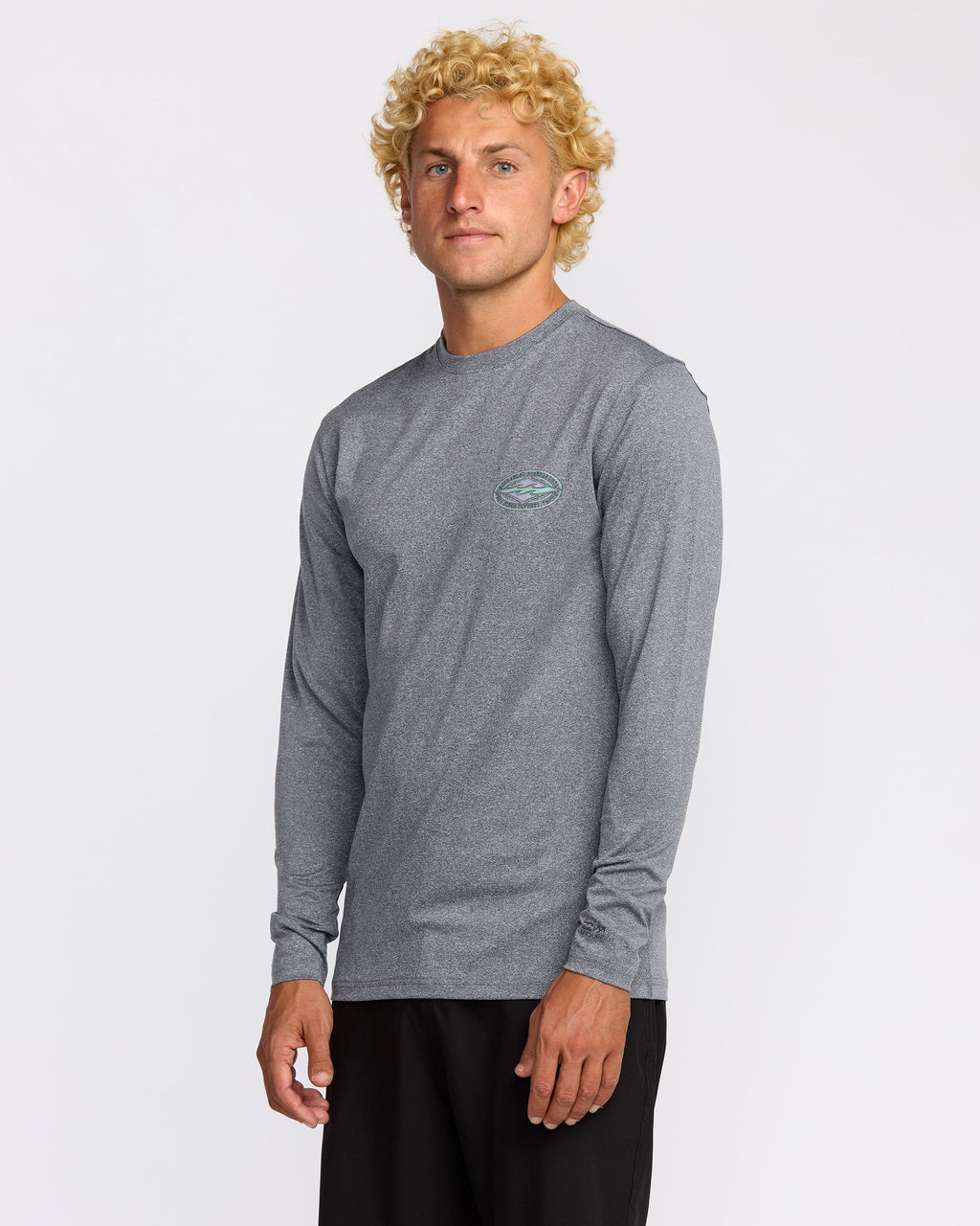 Diamond Vision Loose Fit Long Sleeve Surf T-Shirt - Grey Htr