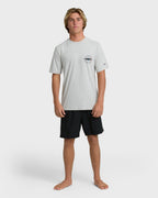 Hollow Diamond Loose Fit Short Sleeve Surf Tee - Silver