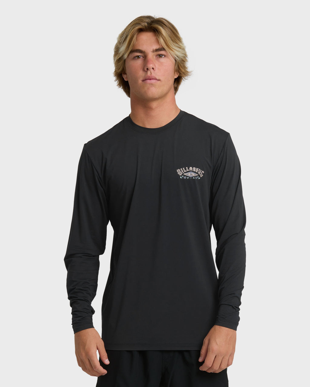 Heritage Loose Fit Long Sleeve Surf Tee - Black