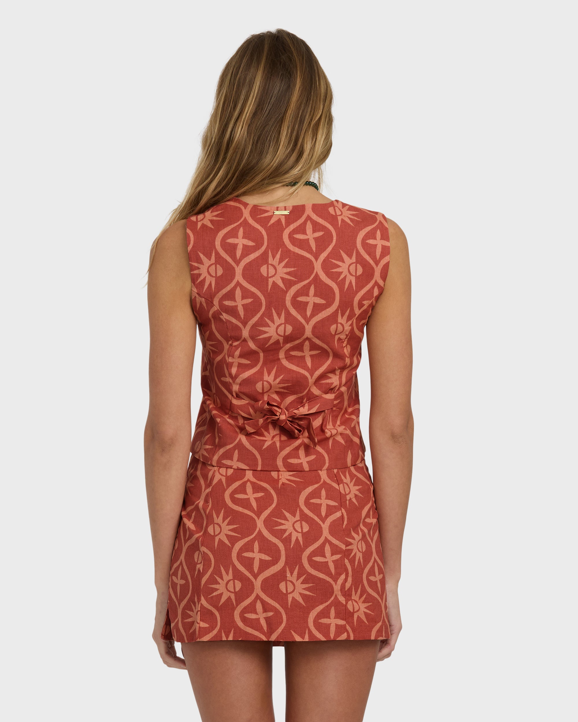 Sunny Waves Vest - Dark Coral