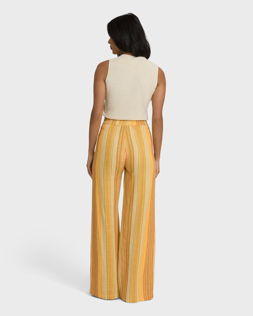 Hazy Daze Elastic Waist Pants - Brown Multi