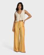 Hazy Daze Elastic Waist Pants - Brown Multi