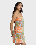 Summer Glow Mini Dress - Orange Multi