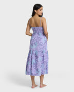 Tropical Daze Midi Dress - Twilight Blue