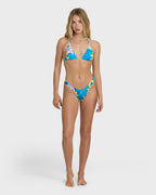 Agua Flores Multi Triangle Bikini Top - Blue Multi