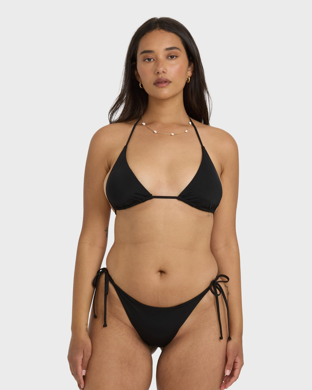 Sol Searcher Multi Triangle Bikini Top - Black Pebble