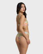Le Surf Reversible Lowrider Full Bikini Bottom - Orange Multi