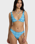 Le Surf Reversible Lowrider Full Bikini Bottom - Orange Multi