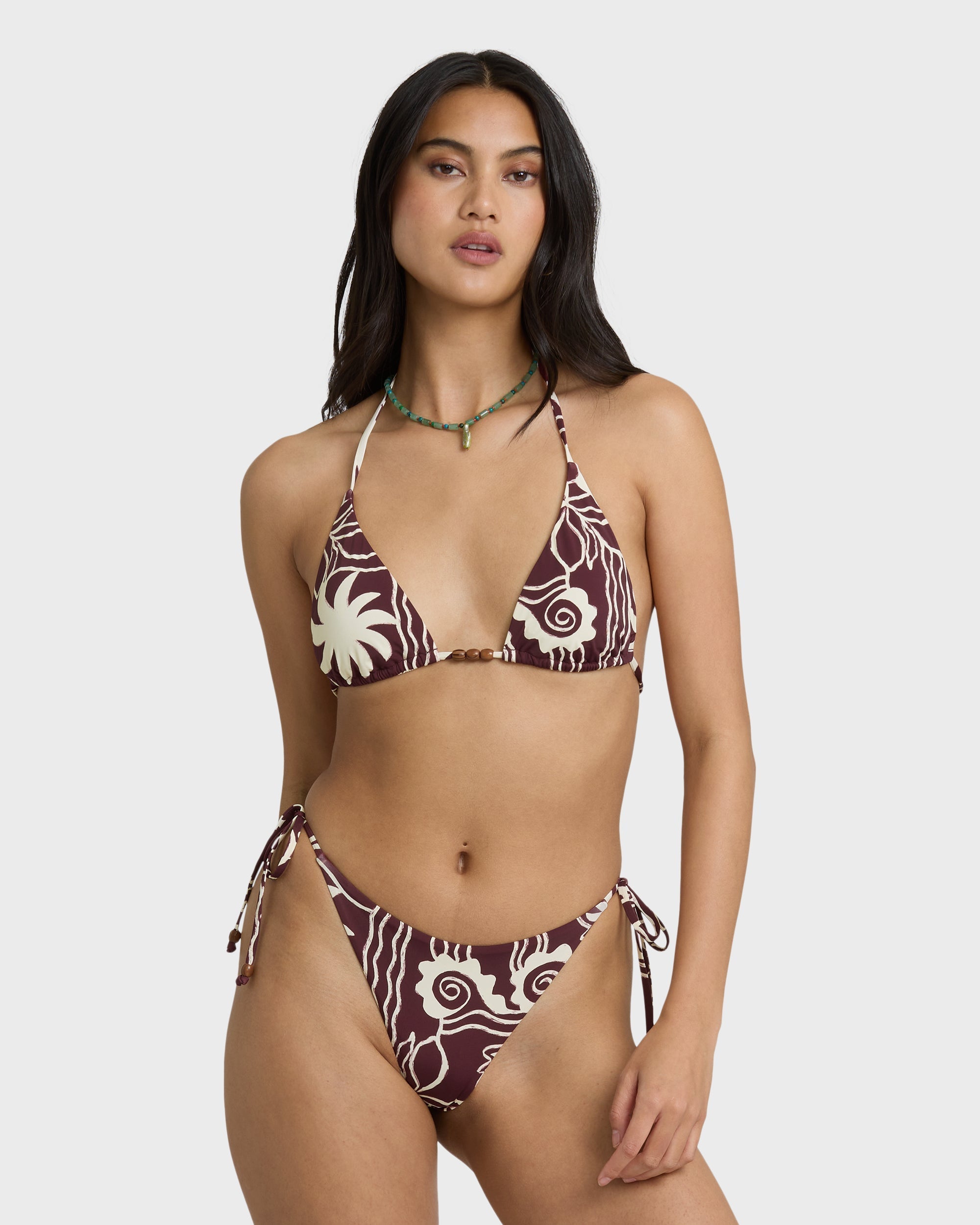 Sol Playa Tie-side Tanga Skimpy Bikini Bottom - Red Dahlia