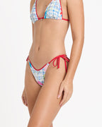 Lottie Hall Tie-side Dippi Skimpy Bikini Bottom - White Multi
