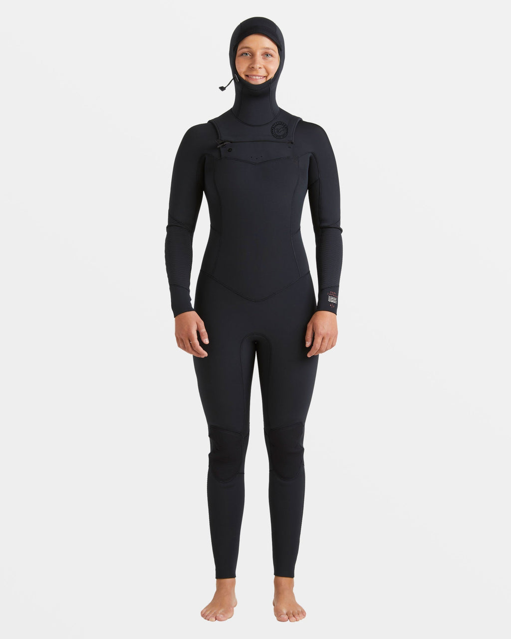 4/3mm Salty Dayz Natural Upcycler GBS Chest Zip Hooded Wetsuit - Black