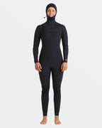 4/3mm Salty Dayz Natural Upcycler GBS Chest Zip Hooded Wetsuit - Black