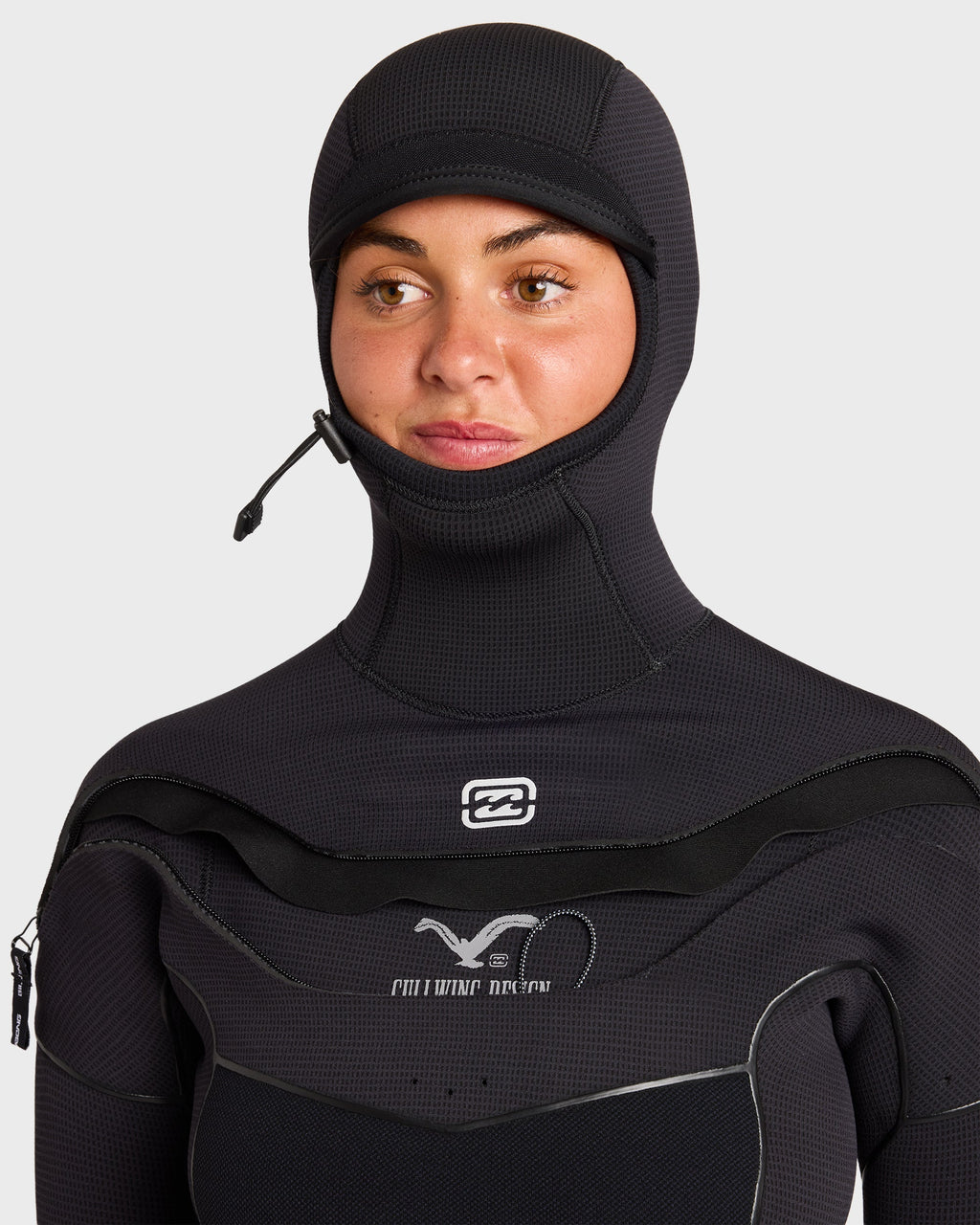 4/3mm Furnace Ultra GBS Hooded Chest Zip Full Wetsuit - Black