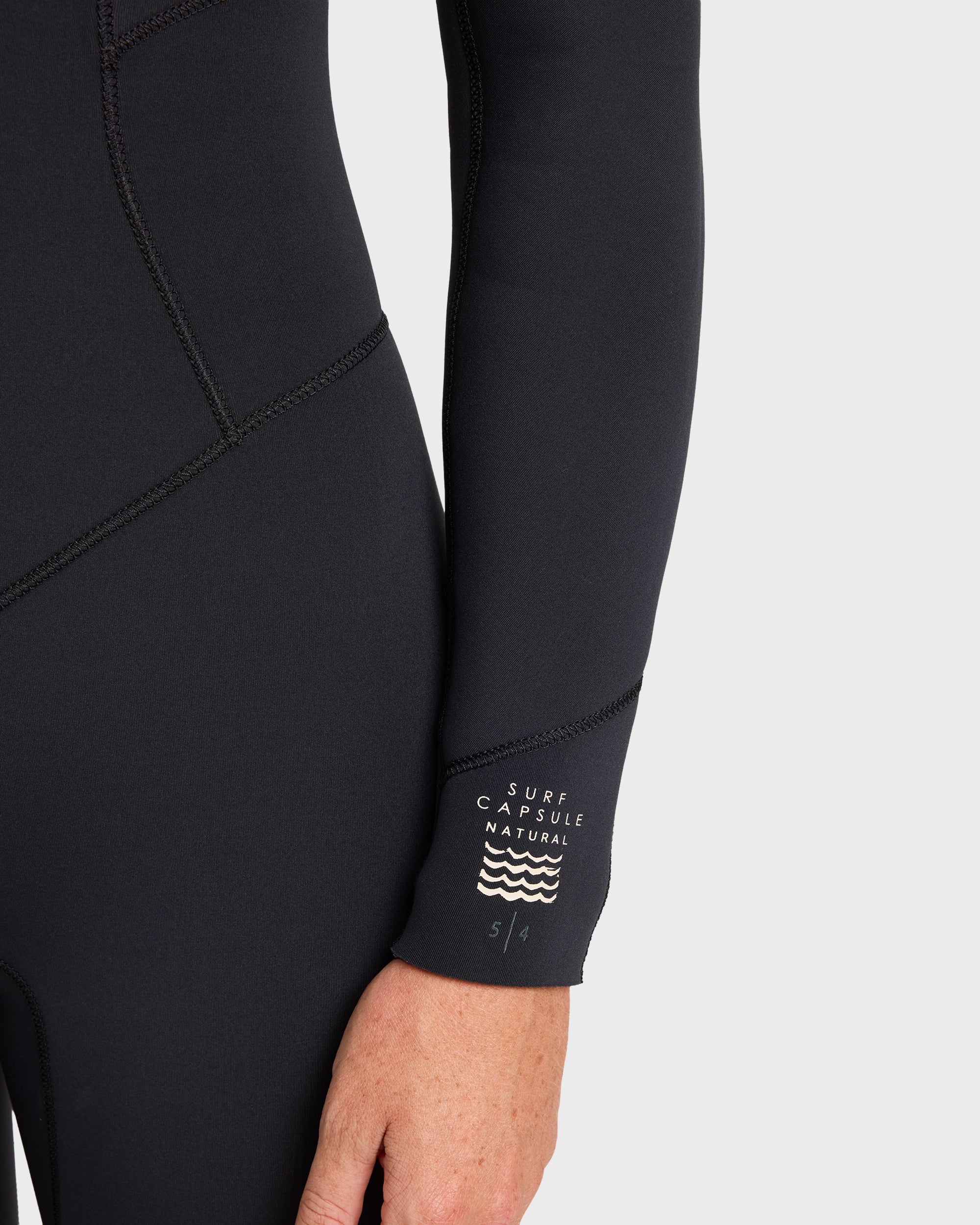 5/4mm Salty Dayz Chest Zip Hooded Full Wetsuit - Black