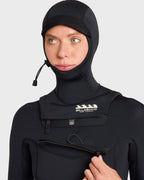 5/4mm Salty Dayz Chest Zip Hooded Full Wetsuit - Black