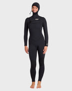 5/4mm Salty Dayz Chest Zip Hooded Full Wetsuit - Black