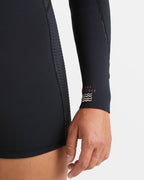 2/2mm Spring Fever Natural Upcycler Flatlock Back Zip Long Sleeve Springsuit - Black