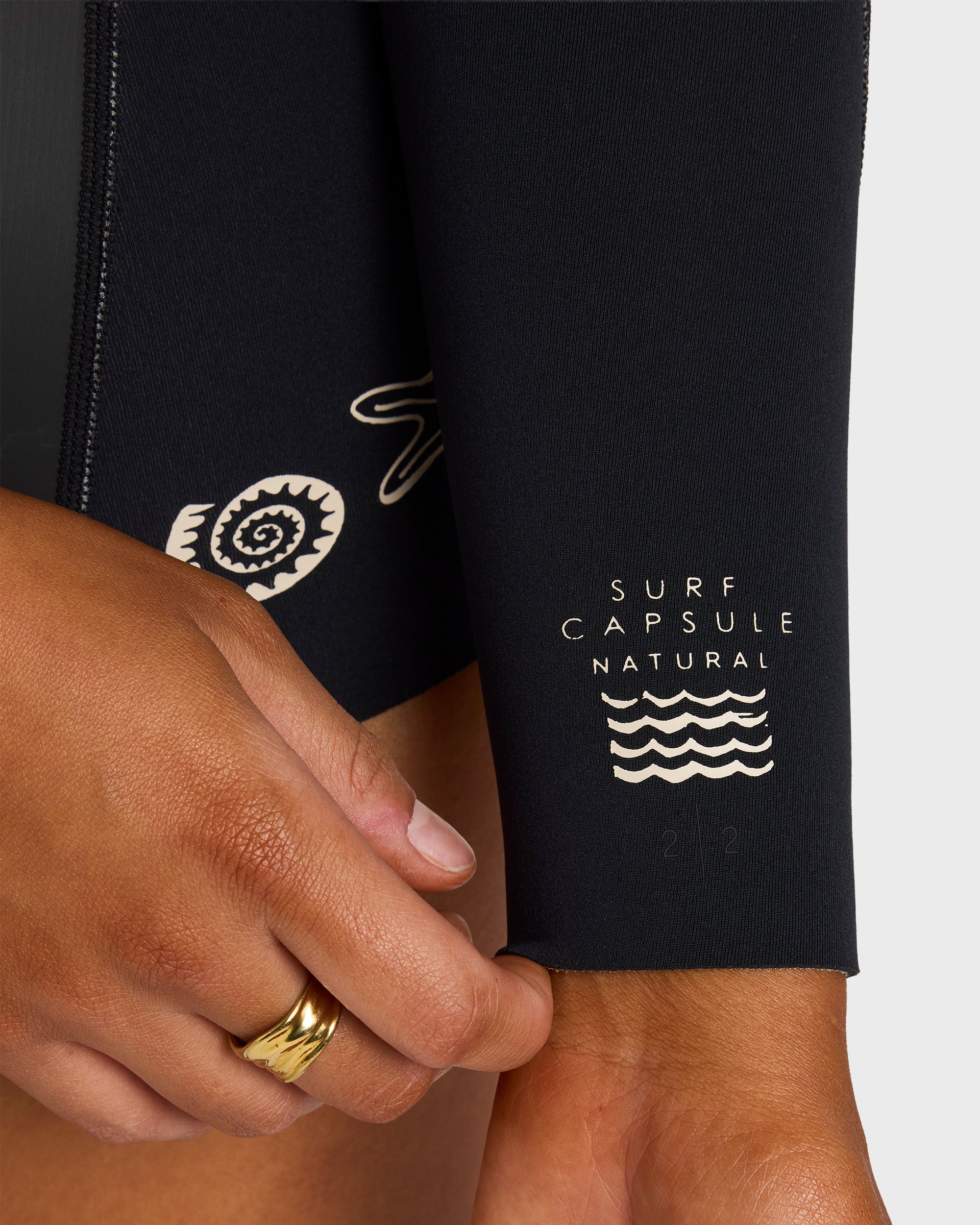 2mm Salty Dayz Long Sleeve Springsuit - Glideskin Black