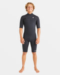 2/2mm Absolute Natural Upcycler GBS Chest Zip Short Sleeve Springsuit - Black
