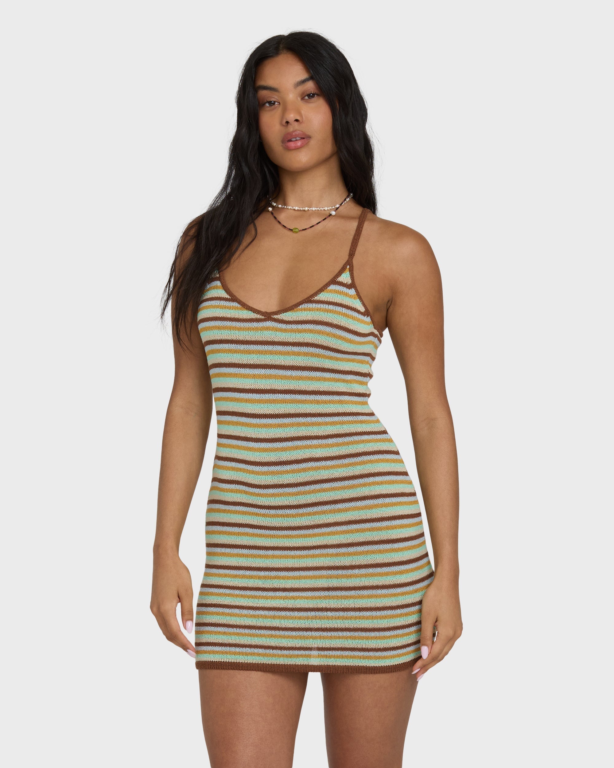 Summer Sun Mini Dress - Brown Stone