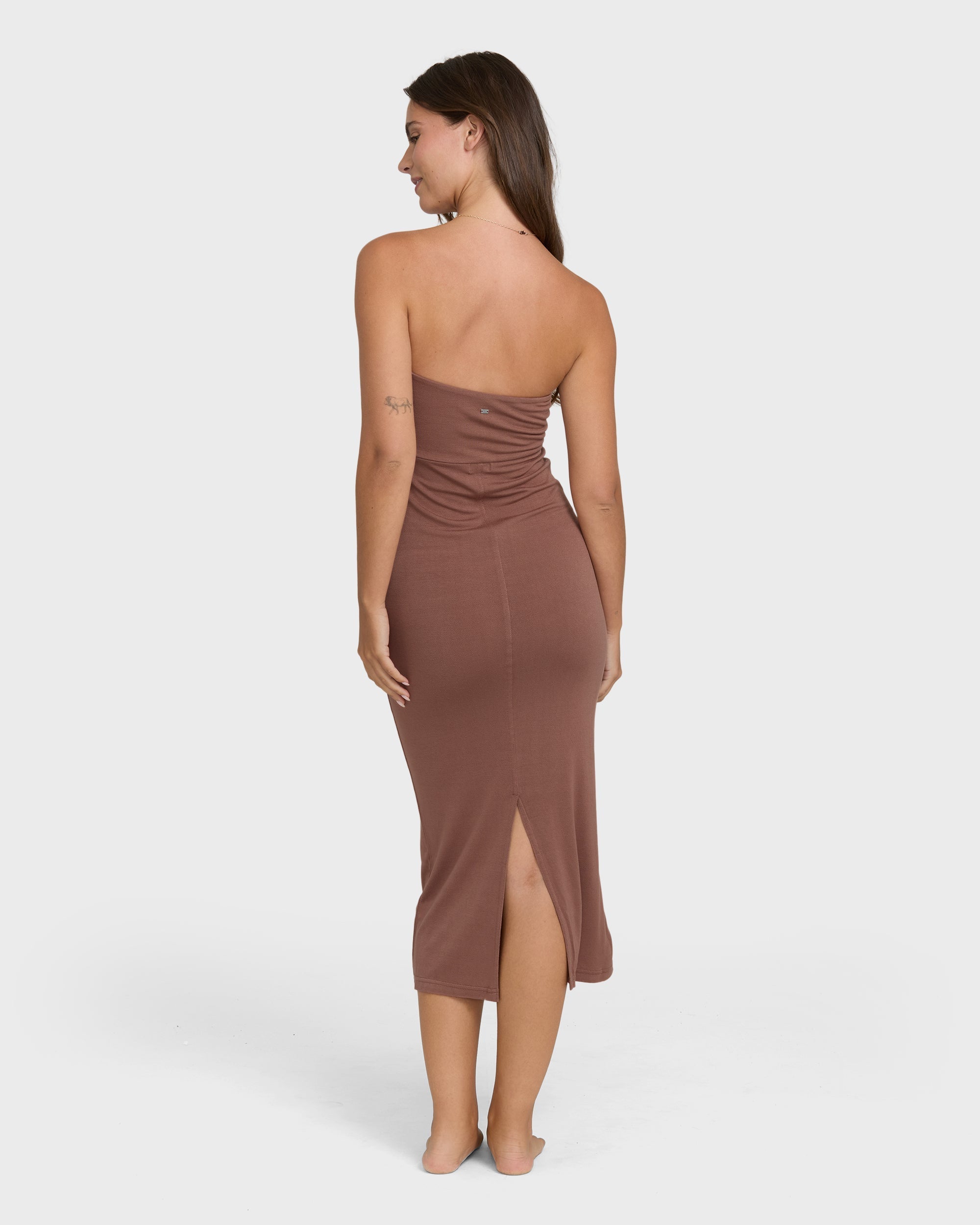 Lily Midi Knit Dress - Black Stone