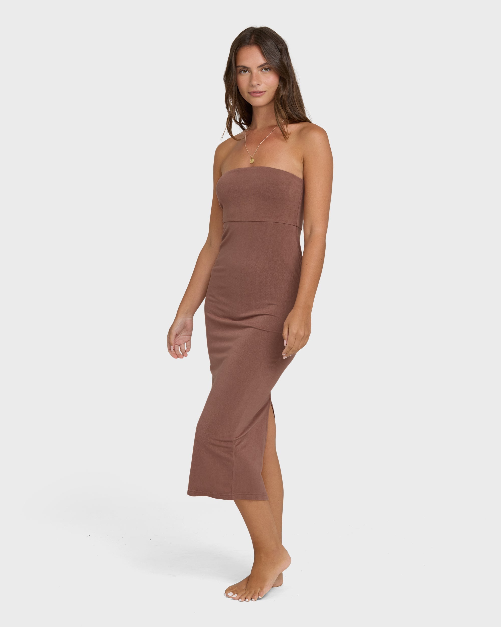 Lily Midi Knit Dress - Black Stone