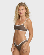 Tanlines Bound Jaclyn Crop Bralette Bikini Top - Incense