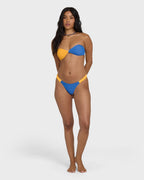 Tanlines Twist Bandeau Bikini Top - True Blue