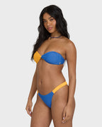 Tanlines Twist Bandeau Bikini Top - True Blue