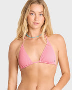 Summer High Remi Triangle Bikini Top - Pink Sand
