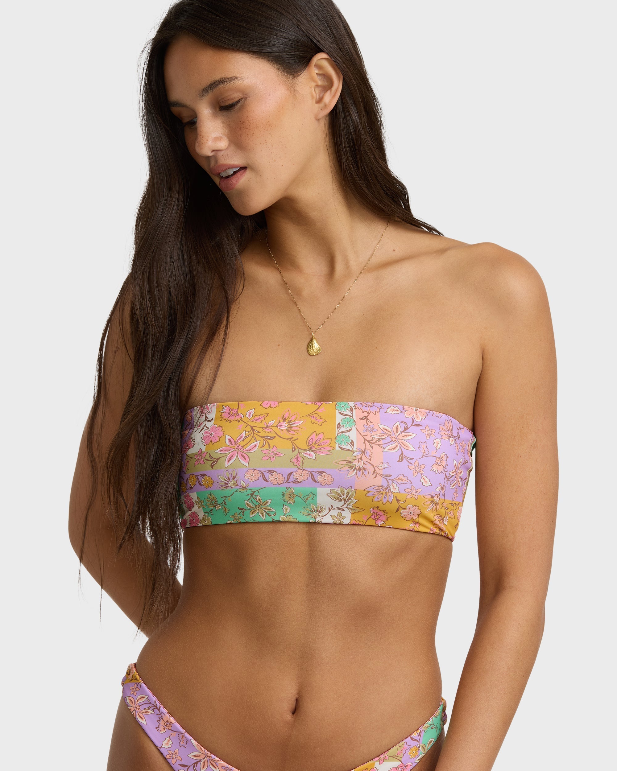 Dreamy Daze Tully Reversible Bandeau Bikini Top - Sweet Lilac