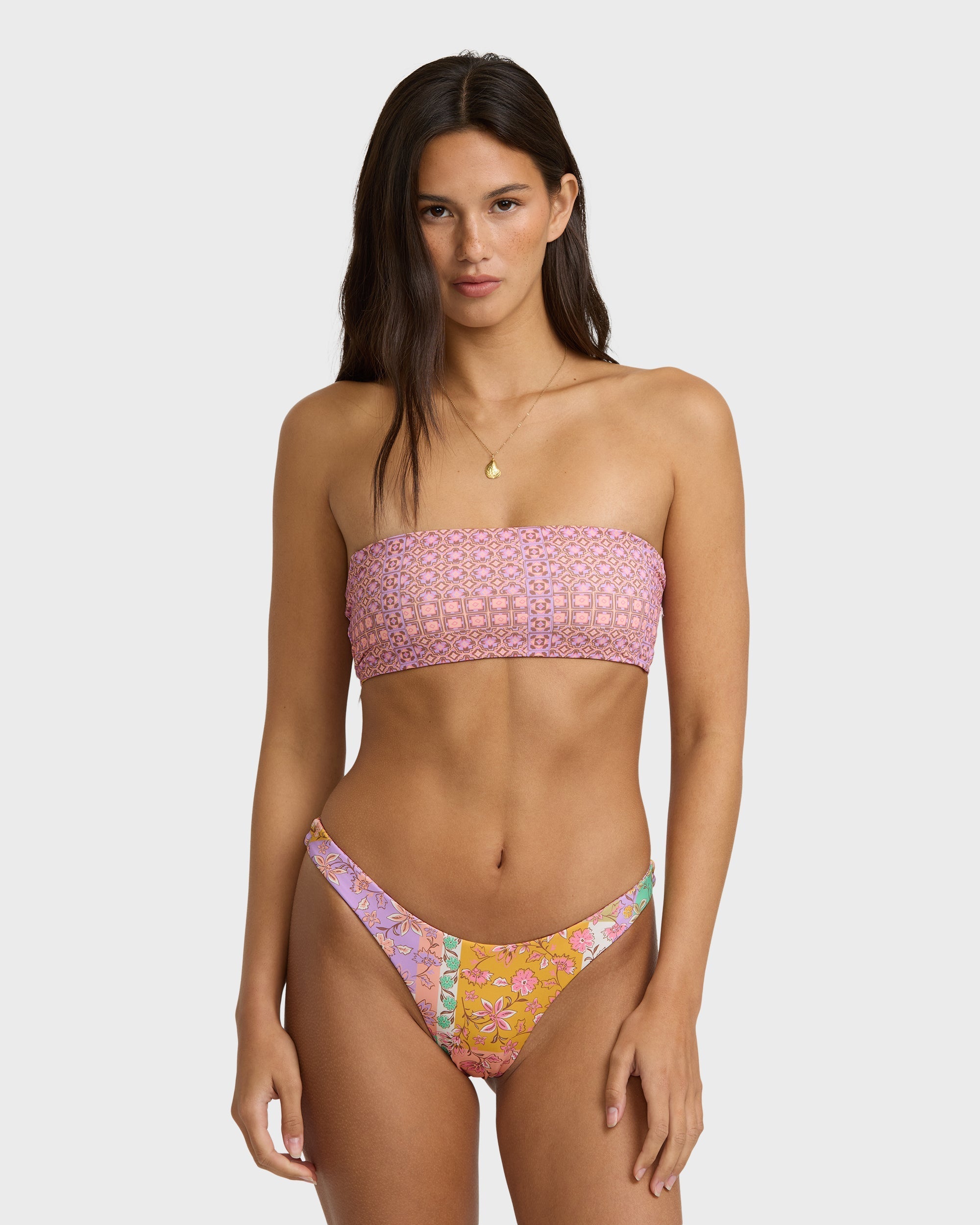 Dreamy Daze Tully Reversible Bandeau Bikini Top - Sweet Lilac