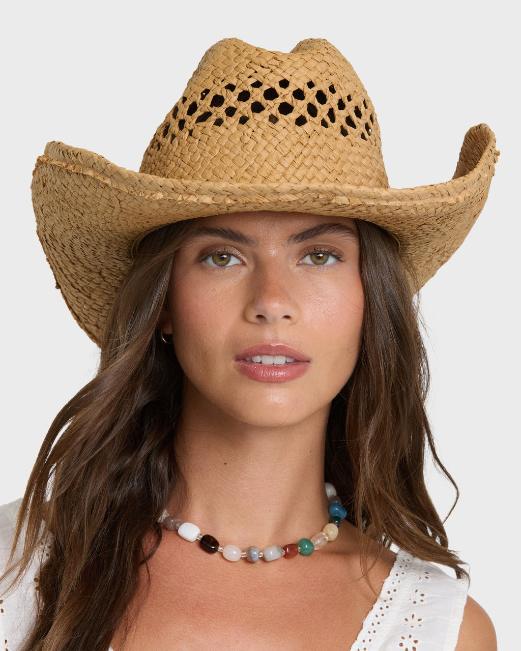Wild Waves Wide Brim Straw Hat - Natural