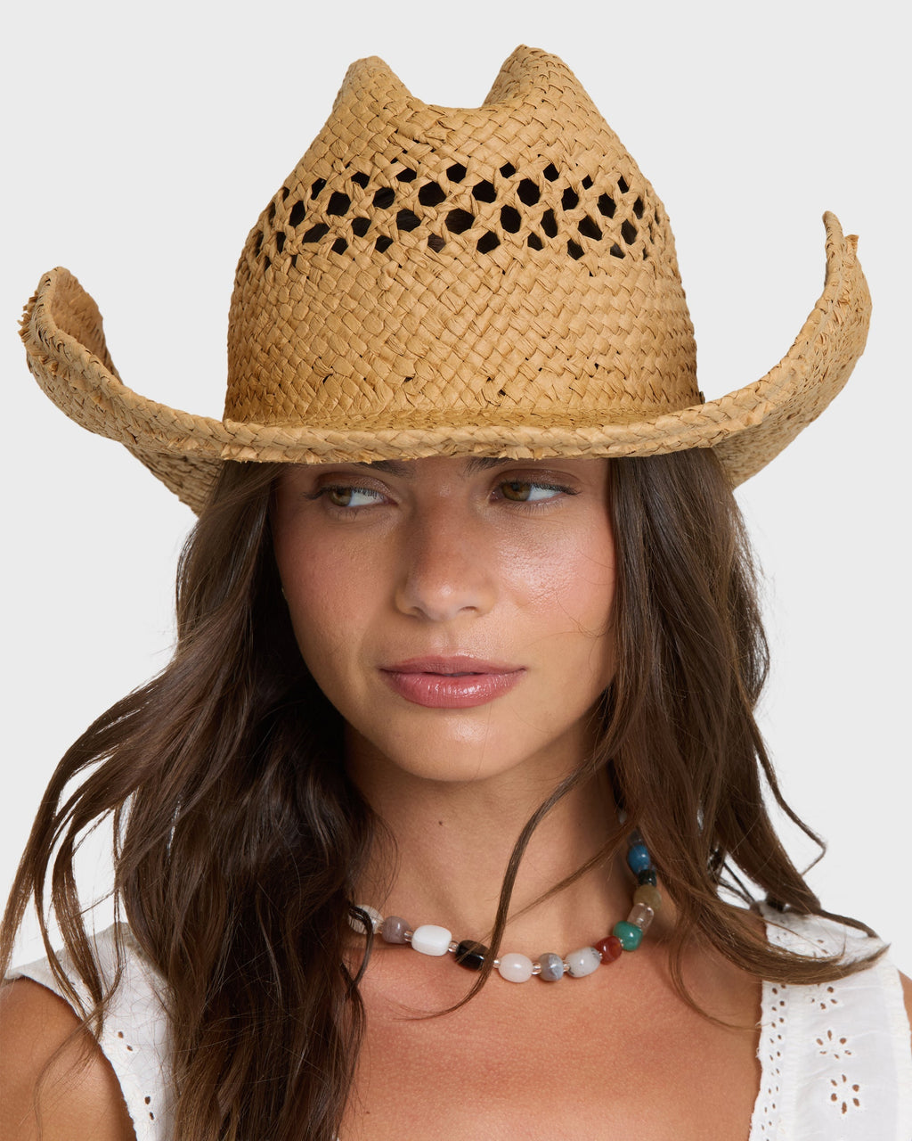 Wild Waves Wide Brim Straw Hat - Natural