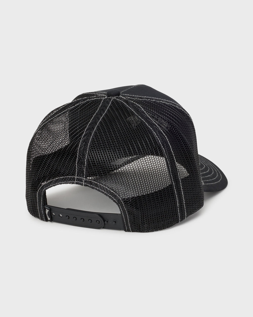 Peaked Trucker Hat - Black
