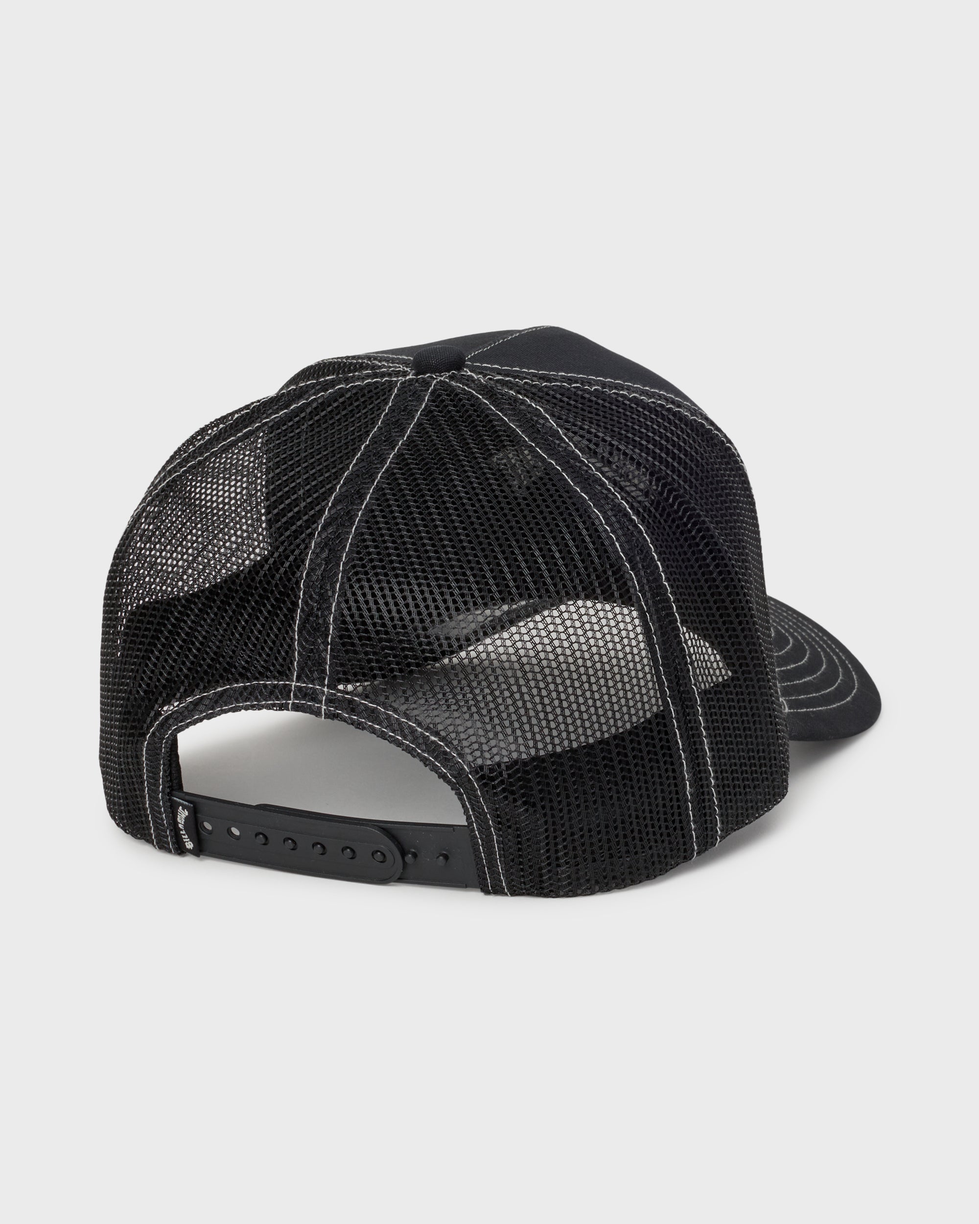 Peaked Trucker Hat - Black