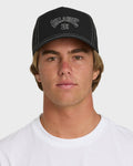 Peaked Trucker Hat - Black