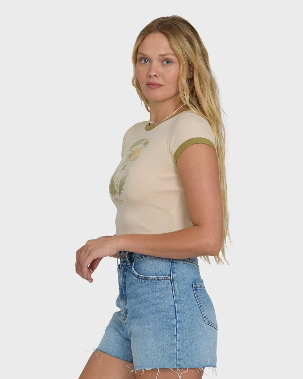 Sunny Out Short Sleeve Cotton T-Shirt - Dove