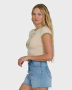Sunny Out Short Sleeve Cotton T-Shirt - Dove