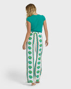 Coastal Crush Elastic Waist Pants - Salt Crystal