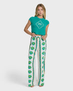 Coastal Crush Elastic Waist Pants - Salt Crystal