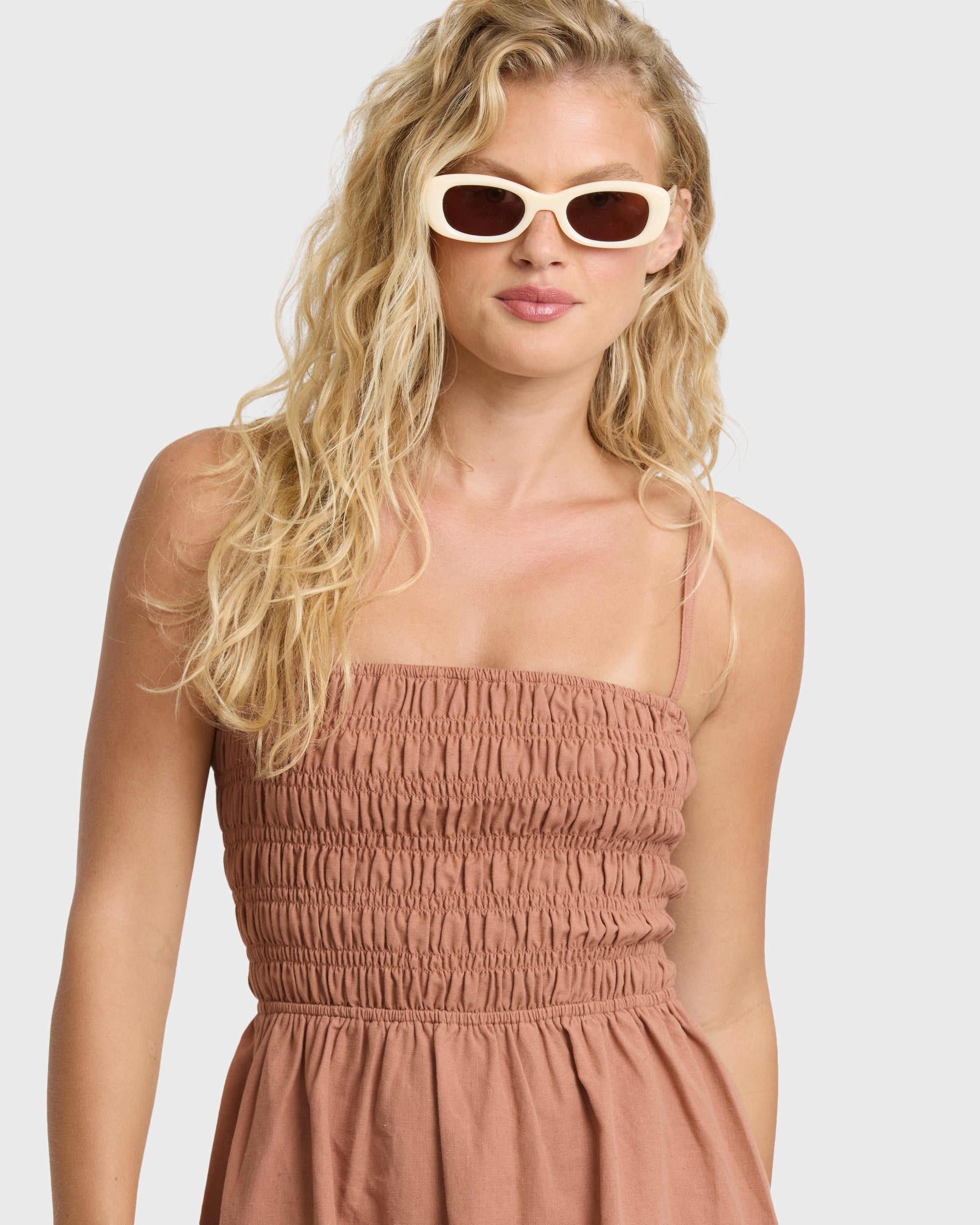 Suns Out Mini Dress - Sugar Almond