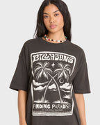 Tropical Filmore Short Sleeve Knit Graphic T-Shirt - Off Black