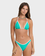 Tanlines Bound Remi Triangle Bikini Top - Paradise Green