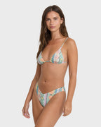 Tide Pool Mini Triangle Bikini Top - Light Blue Multi