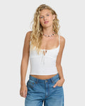 Rip Tide Daisy Tank Top - Salt Crystal