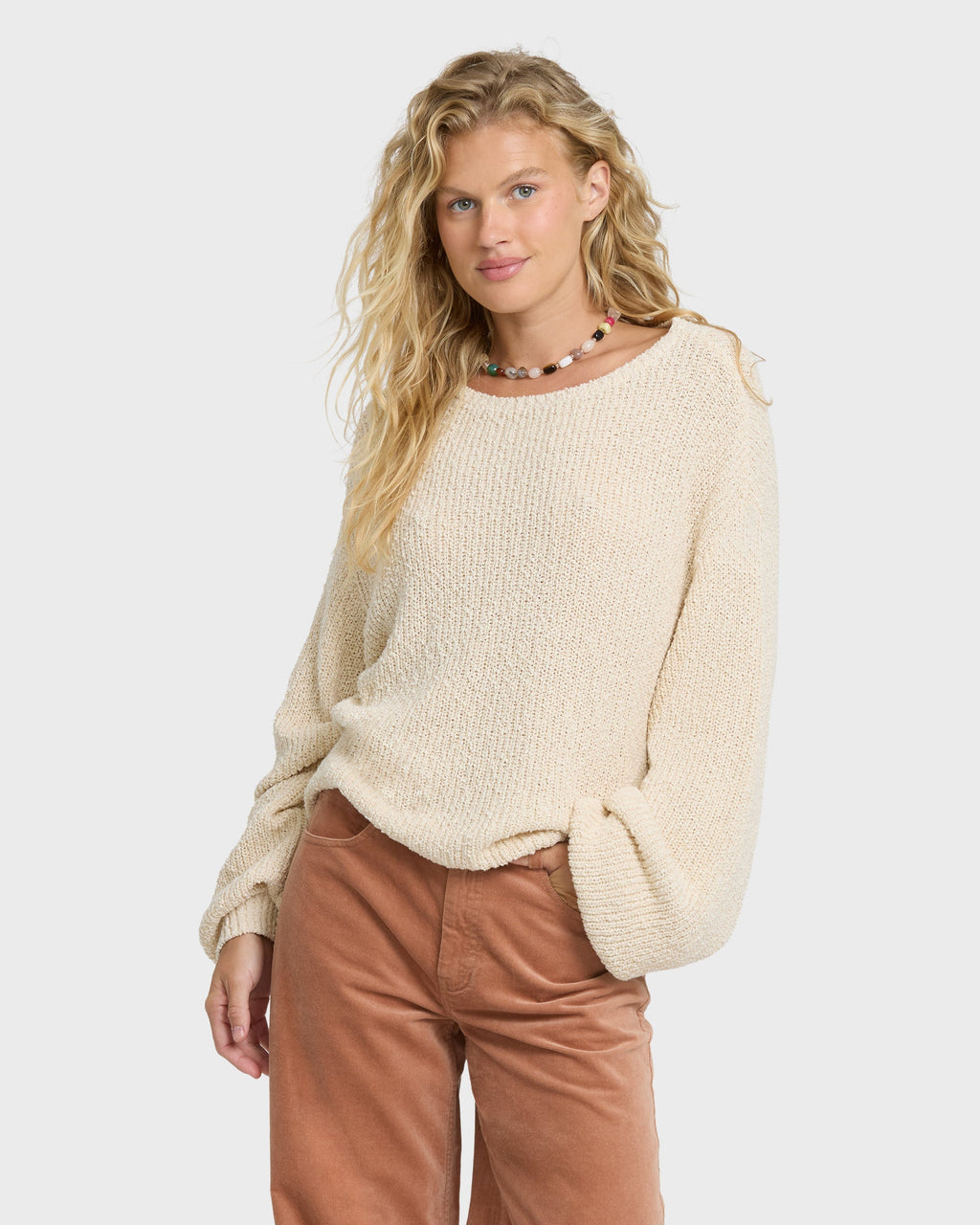 Open Air Crewneck Sweater - White Cap