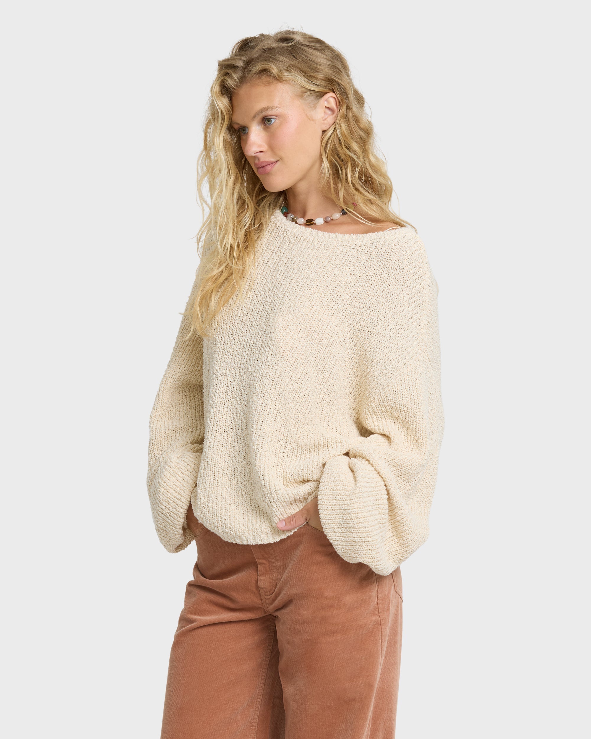 Open Air Crewneck Sweater - White Cap