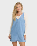 Lyla Saltwashed Mini Dress - Sea Blue