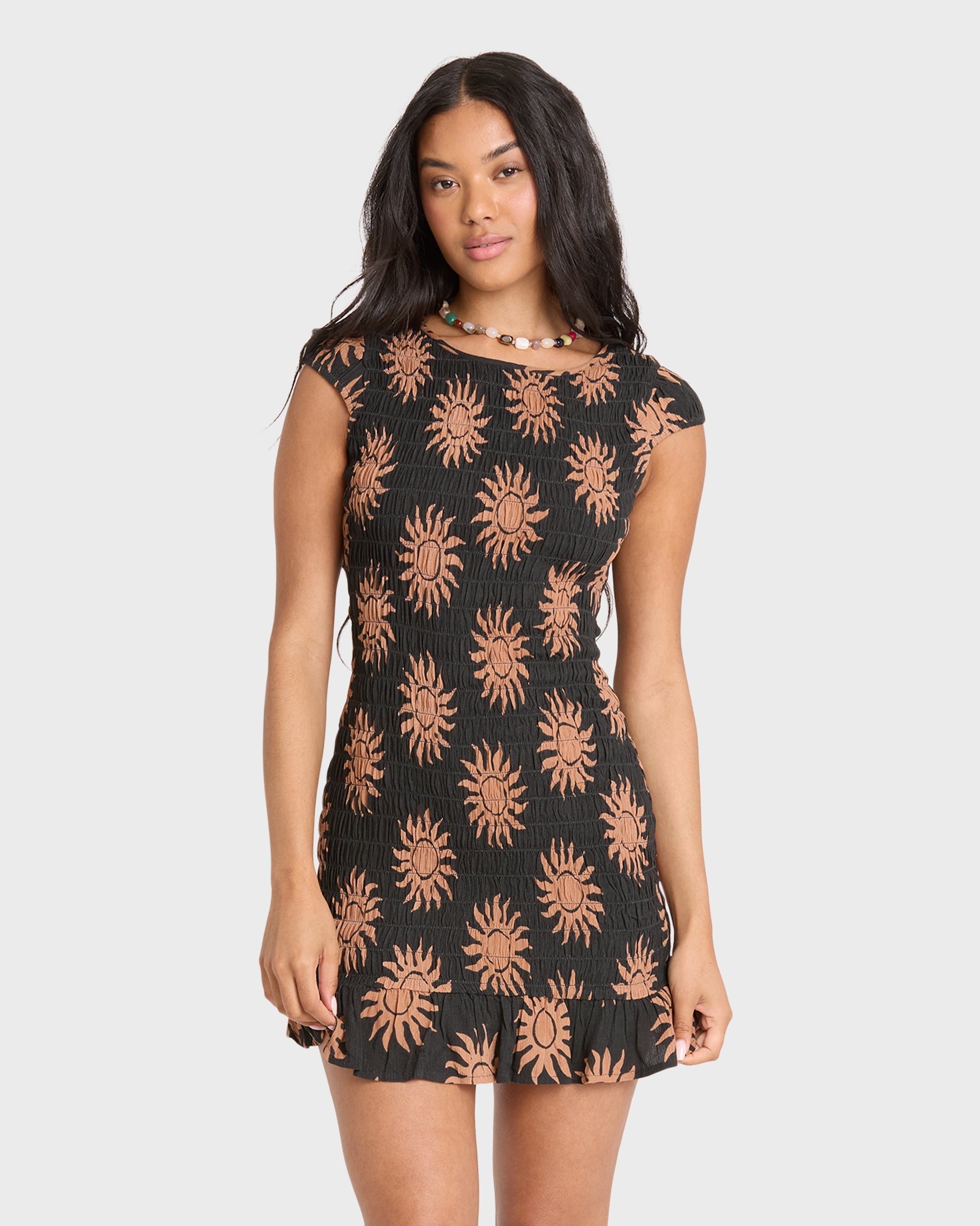Bright Side Mini Dress - Black Sands